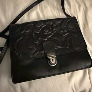 Patricia Nash Black Embossed Shoulder Bag